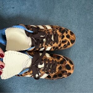 Leopard print sambas size 8